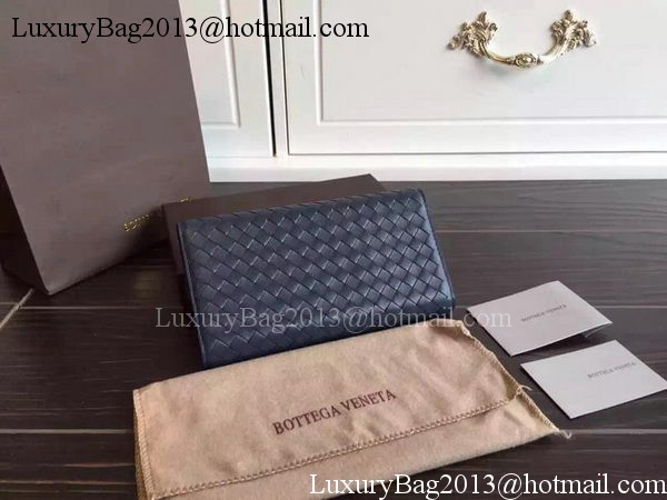 Bottega Veneta Intrecciato Nappa Tri-Flod Wallet BV150507 Royal