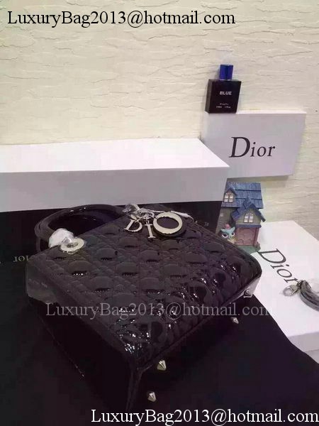 Dior Small Lady Dior Bag Patent Leather CD5502 Black