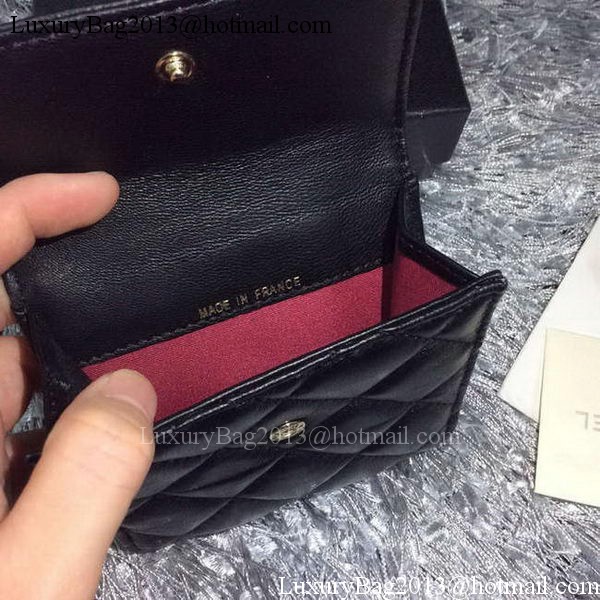 Chanel mini Tri-Fold Wallet Sheepskin Leather A48980