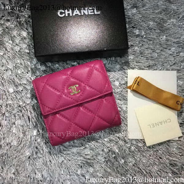 Chanel mini Tri-Fold Wallet Sheepskin Leather A48980