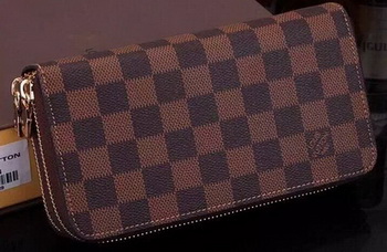 Louis Vuitton Damier Ebene Canvas Zippy Insolite Wallets N61723