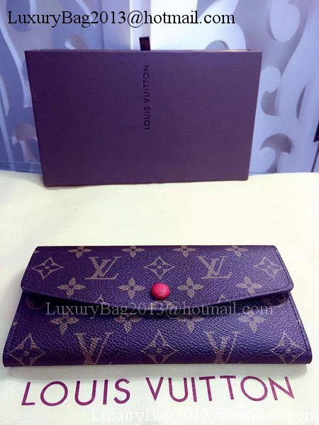 Louis Vuitton Monogram Canvas Emilie Wallet Rouge M60136 Red