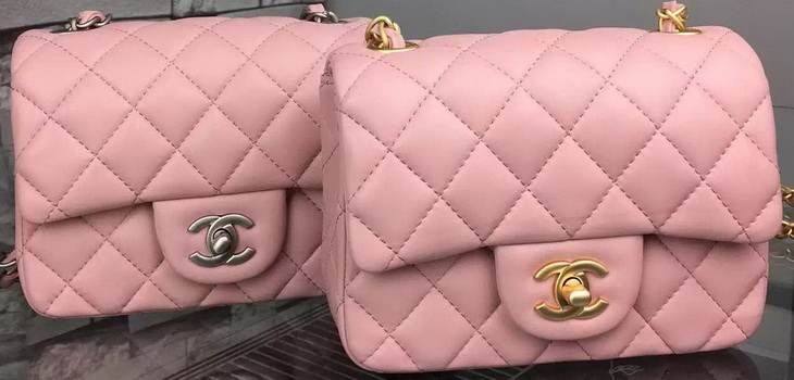 Chanel Classic Flap Bag Original Sheepskin Leather A5171 Pink