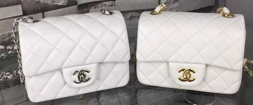 Chanel Classic Flap Bag Original Sheepskin Leather A5171 White