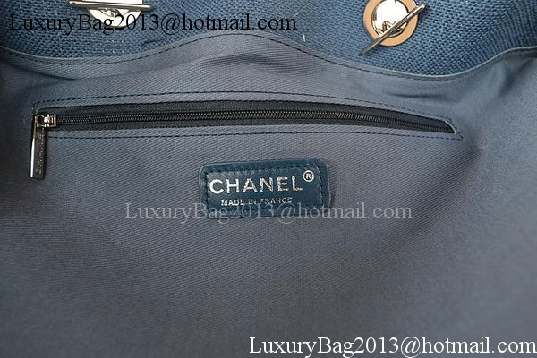 Chanel Medium Canvas Tote Shopping Bag A67001 Blue