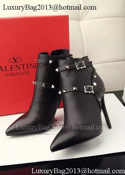 Valentino Ankle Boot Leather VT645 Black