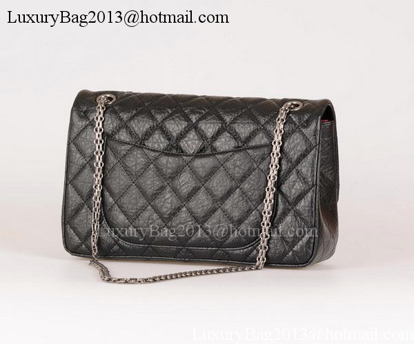 Chanel Jumbo Classic Flap Bag Black Calfskin Leather A28668 Silver