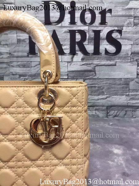 Dior Small Lady Dior Bag Sheepskin Leather CD6322 Apricot