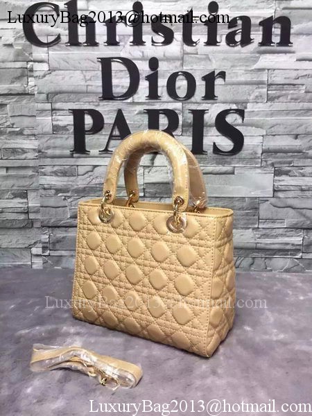 Dior Small Lady Dior Bag Sheepskin Leather CD6322 Apricot