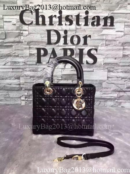 Dior Small Lady Dior Bag Sheepskin Leather CD6322 Black