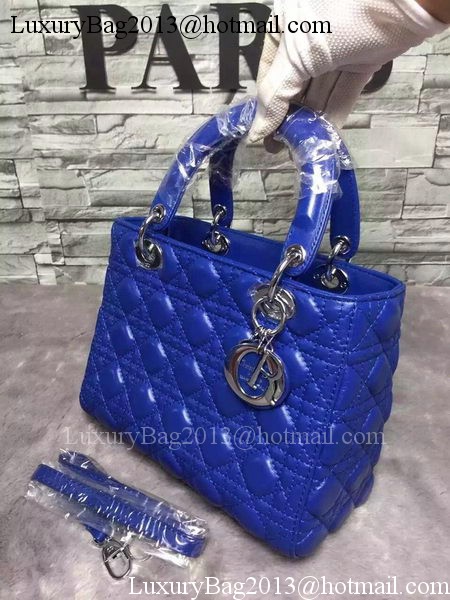 Dior Small Lady Dior Bag Sheepskin Leather CD6322 Blue