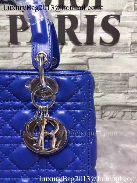 Dior Small Lady Dior Bag Sheepskin Leather CD6322 Blue