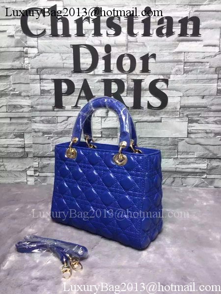 Dior Small Lady Dior Bag Sheepskin Leather CD6322 Blue