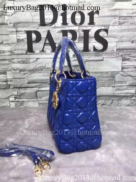 Dior Small Lady Dior Bag Sheepskin Leather CD6322 Blue