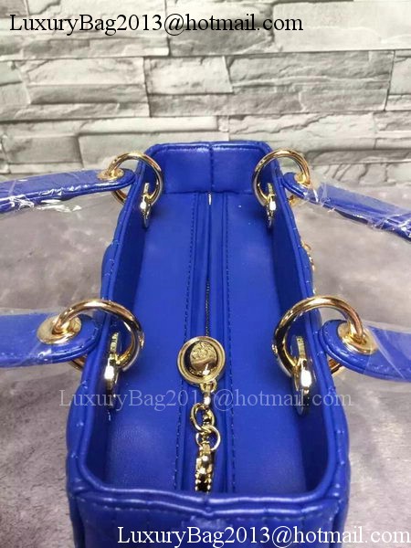 Dior Small Lady Dior Bag Sheepskin Leather CD6322 Blue