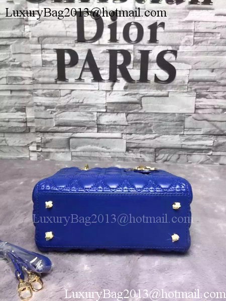 Dior Small Lady Dior Bag Sheepskin Leather CD6322 Blue