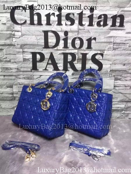 Dior Small Lady Dior Bag Sheepskin Leather CD6322 Blue