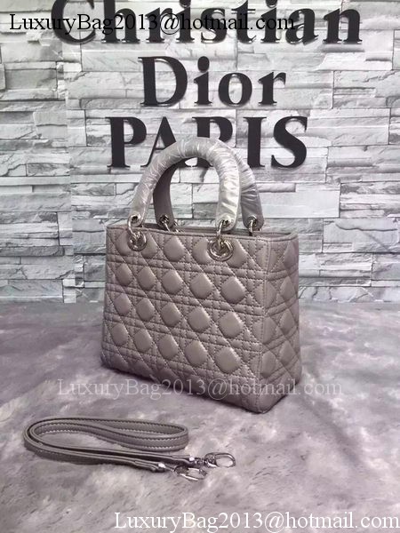 Dior Small Lady Dior Bag Sheepskin Leather CD6322 Grey