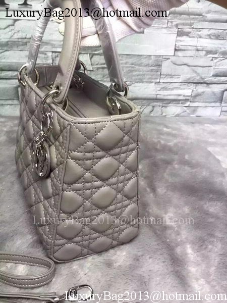 Dior Small Lady Dior Bag Sheepskin Leather CD6322 Grey