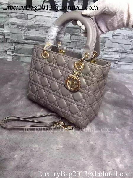 Dior Small Lady Dior Bag Sheepskin Leather CD6322 Grey