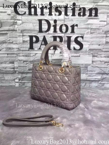 Dior Small Lady Dior Bag Sheepskin Leather CD6322 Grey