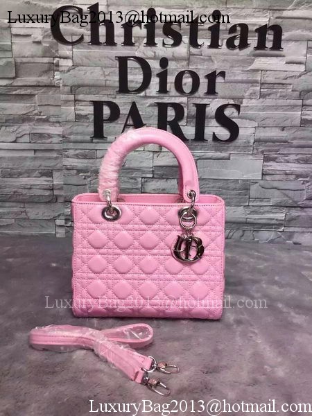 Dior Small Lady Dior Bag Sheepskin Leather CD6322 Pink