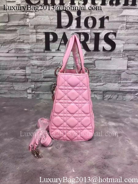 Dior Small Lady Dior Bag Sheepskin Leather CD6322 Pink