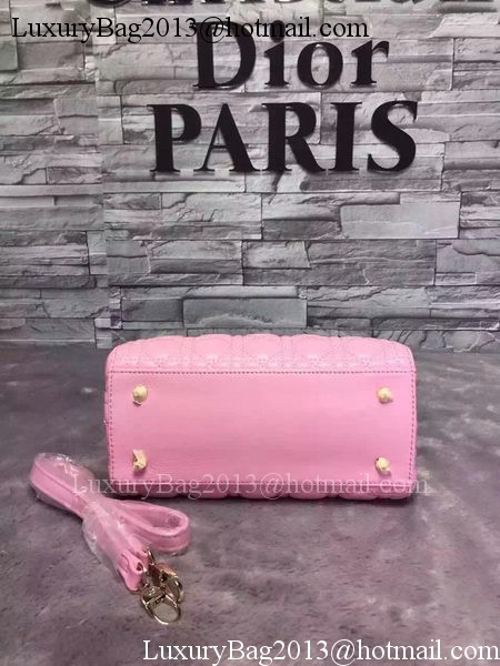 Dior Small Lady Dior Bag Sheepskin Leather CD6322 Pink