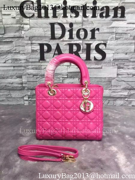 Dior Small Lady Dior Bag Sheepskin Leather CD6322 Rose