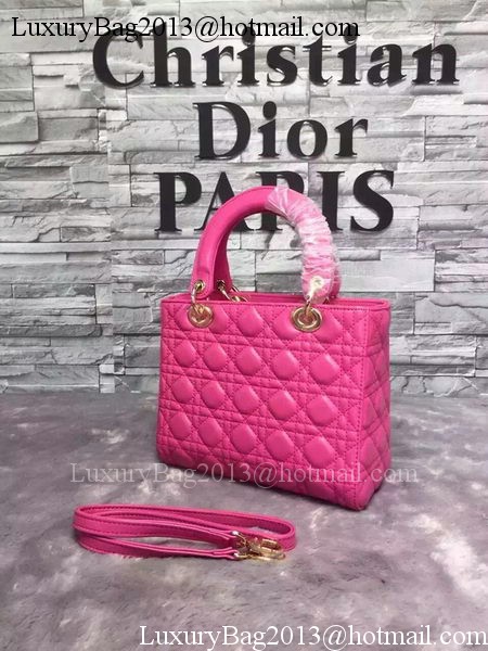 Dior Small Lady Dior Bag Sheepskin Leather CD6322 Rose