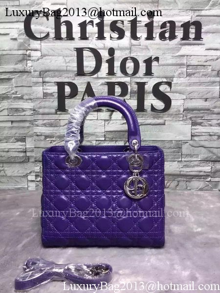 Dior Small Lady Dior Bag Sheepskin Leather CD6322 Violet