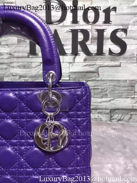 Dior Small Lady Dior Bag Sheepskin Leather CD6322 Violet