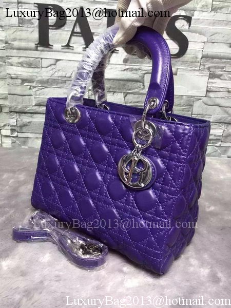 Dior Small Lady Dior Bag Sheepskin Leather CD6322 Violet