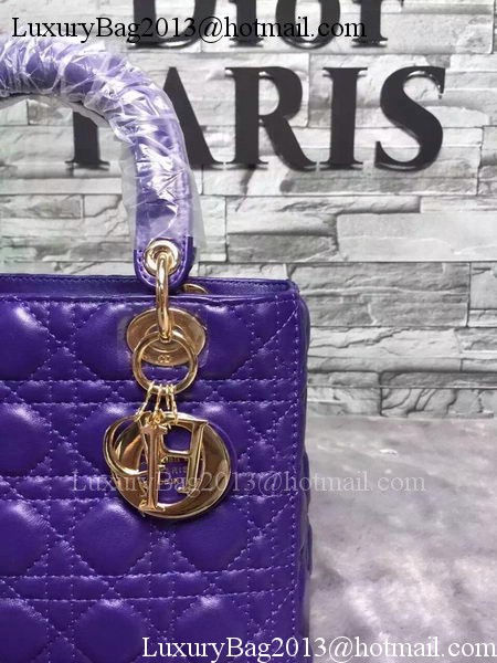 Dior Small Lady Dior Bag Sheepskin Leather CD6322 Violet