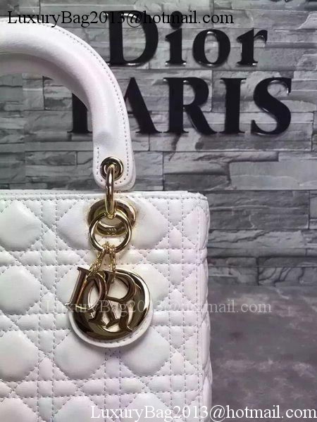 Dior Small Lady Dior Bag Sheepskin Leather CD6322 White