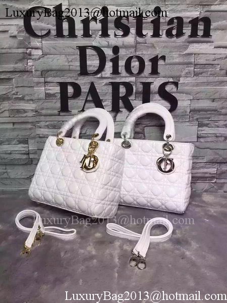 Dior Small Lady Dior Bag Sheepskin Leather CD6322 White