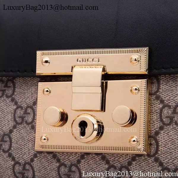 Gucci Padlock GG Supreme Shoulder Bags 409487 Black