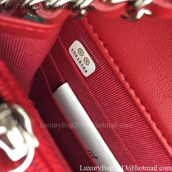 Chanel Flap Shoulder Bag Cannage Pattern A5373 Red