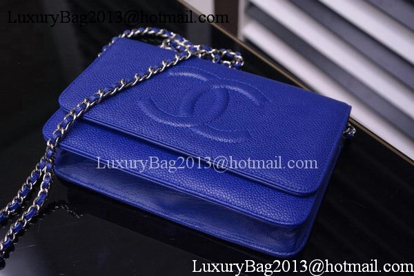 Chanel Flap Shoulder Bag Cavier Leather A33817 Blue