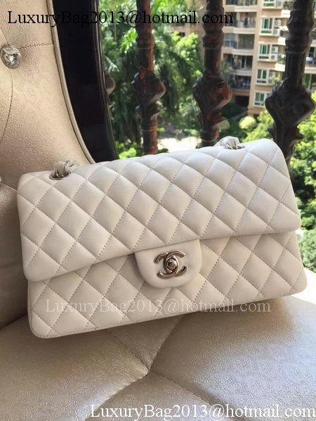 Chanel 2.55 Series Flap Bag Original Lambskin Leather A1112 White