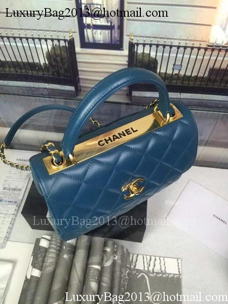 Chanel Classic Top Flap Bag Original Sheepskin Leather A92236 Blue