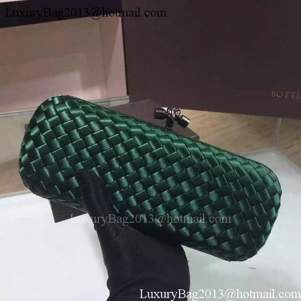 Bottega Veneta STRETCH Knot Sheepskin Leather Clutch BV8651 Green