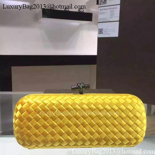 Bottega Veneta STRETCH Knot Sheepskin Leather Clutch BV8651 Yellow