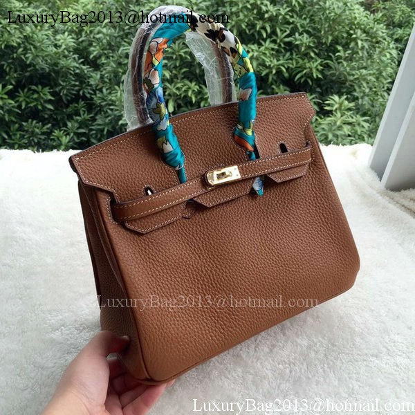 Hermes Birkin 25CM Tote Bag Litchi Leather H25T Brown