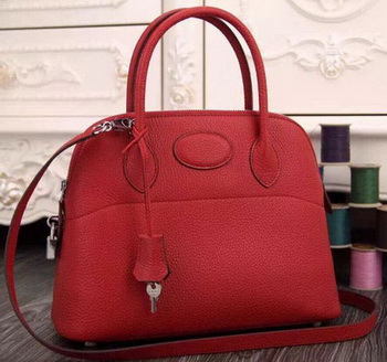 Hermes Bolide 37CM Calfskin Leather Tote Bag B1004 Red