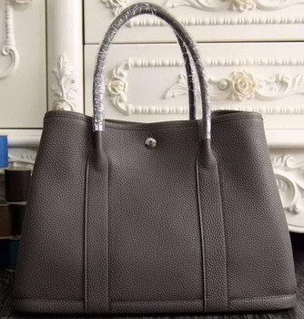 Hermes Garden Party 36cm 30cm Tote Bag Original Leather Dark Grey