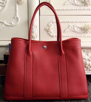 Hermes Garden Party 36cm 30cm Tote Bag Original Leather Red