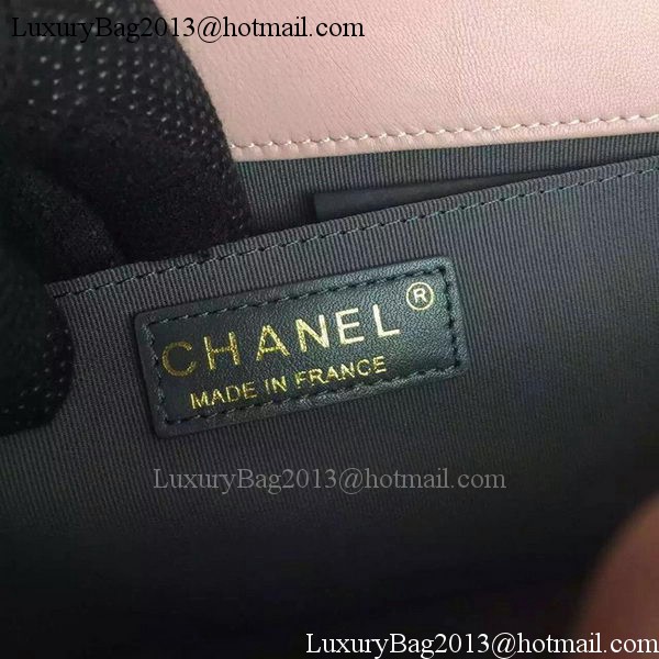 Boy Chanel Flap Bag Original Chevron Pink Nubuck Leather A5708 Gold