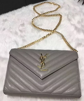 YSL Classic Monogramme Clutch Cannage Pattern YSL0223 Grey