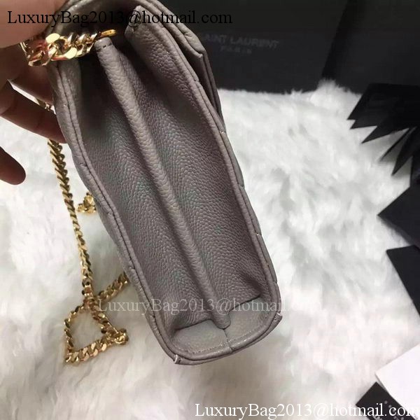 YSL Classic Monogramme Clutch Cannage Pattern YSL0223 Grey